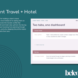 Client Travel + Hotel